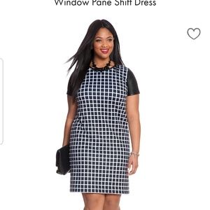 Eloquii dress NWOT window pane check print